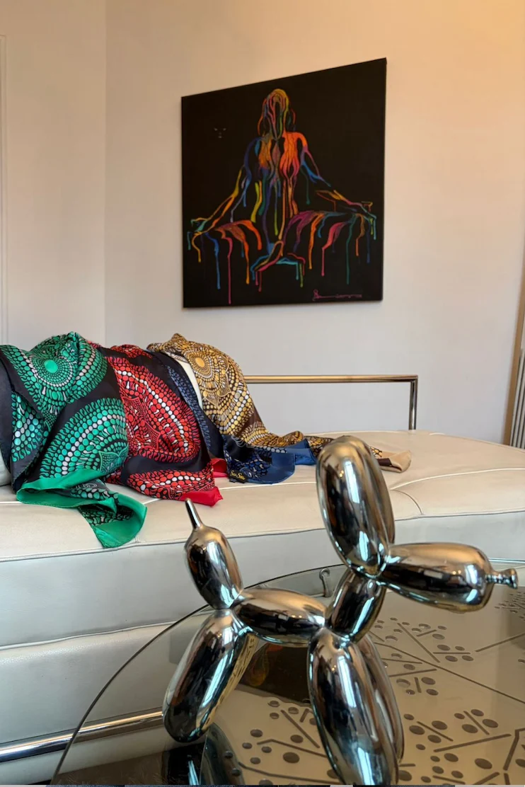 Seta sole foulard di seta a Como 